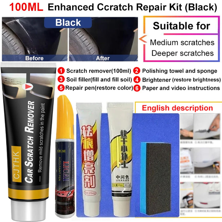 Car Scratch Remover & Polishing Wax - Auto Repair Kit