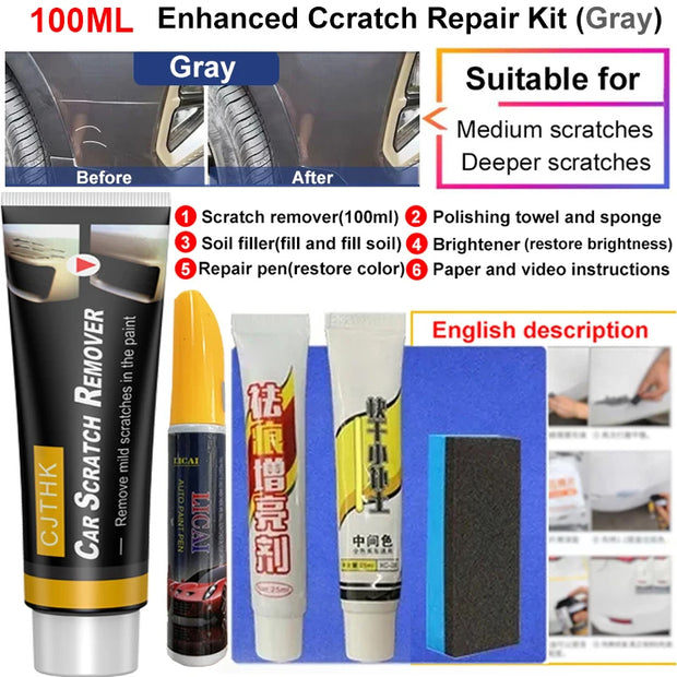 Car Scratch Remover & Polishing Wax - Auto Repair Kit