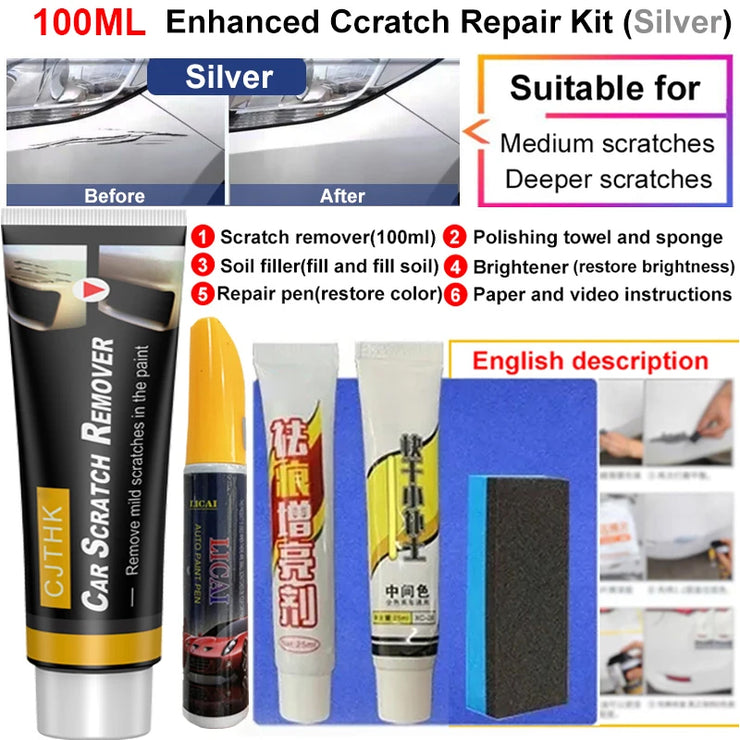 Car Scratch Remover & Polishing Wax - Auto Repair Kit