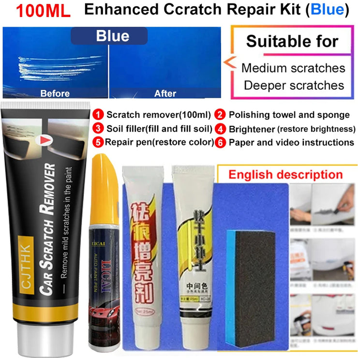 Car Scratch Remover & Polishing Wax - Auto Repair Kit