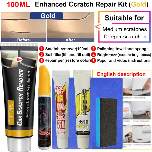 Car Scratch Remover & Polishing Wax - Auto Repair Kit