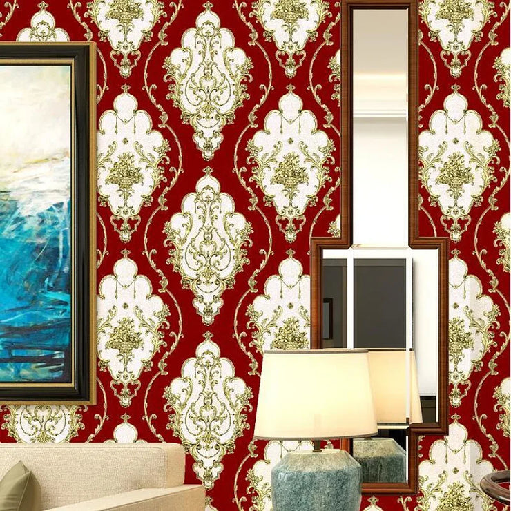 Luxury Damask Vinyl Wallpaper