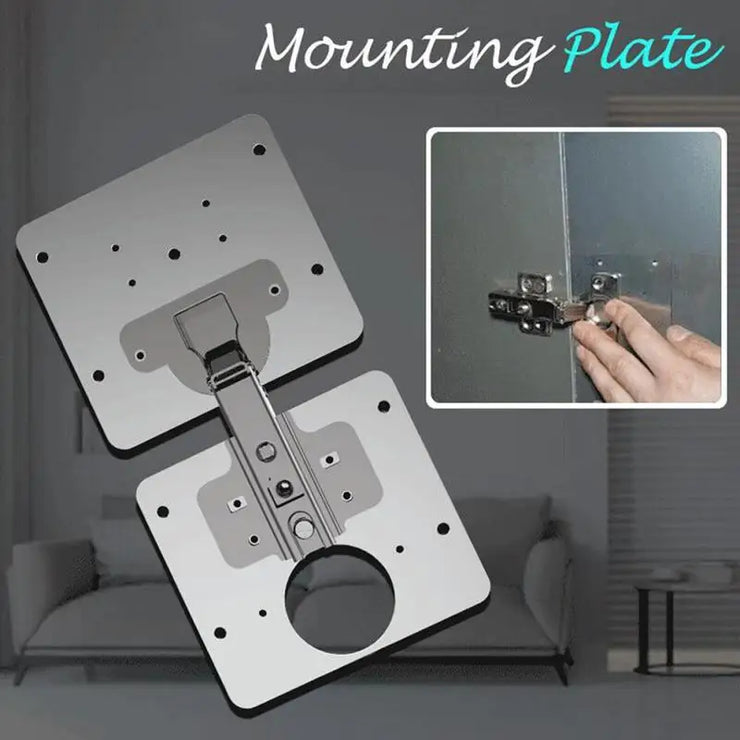 Stainless Steel Hinge Repair Plate Kit for Furniture