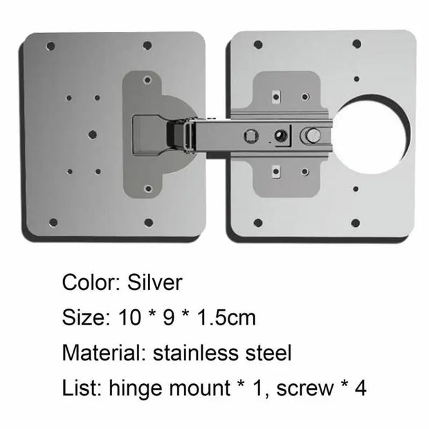 Stainless Steel Hinge Repair Plate Kit for Furniture