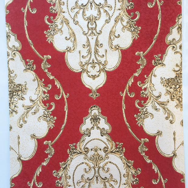 Luxury Damask Vinyl Wallpaper