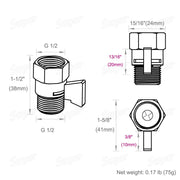 Brass Shower Flow Control & Pressure Regulator Valve