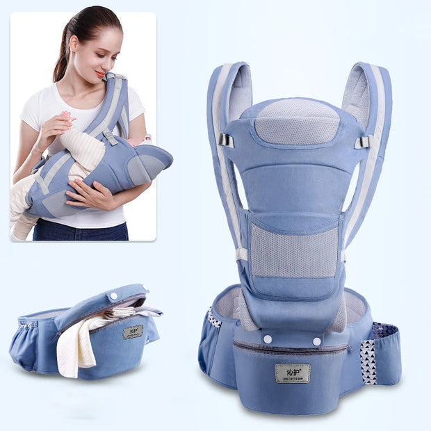 Ergonomic Baby Carrier Backpack with Hipseat for Travel