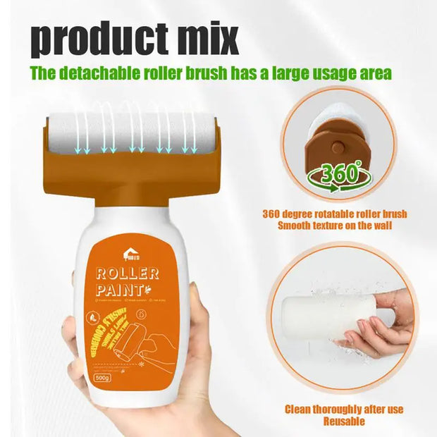 Reusable Paint Roller Brush for Quick Wall Painting