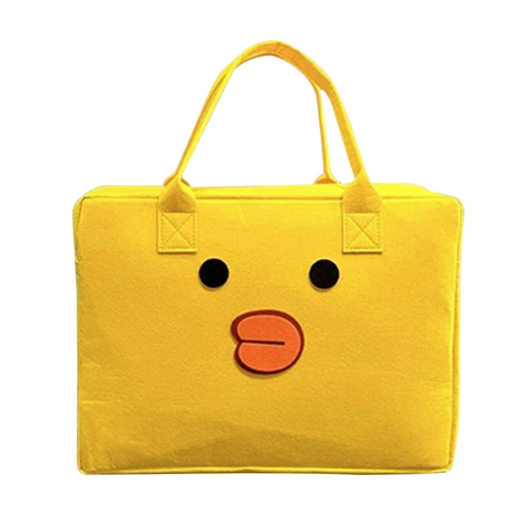 Large Capacity Felt Cartoon Bag for Travel & Shopping