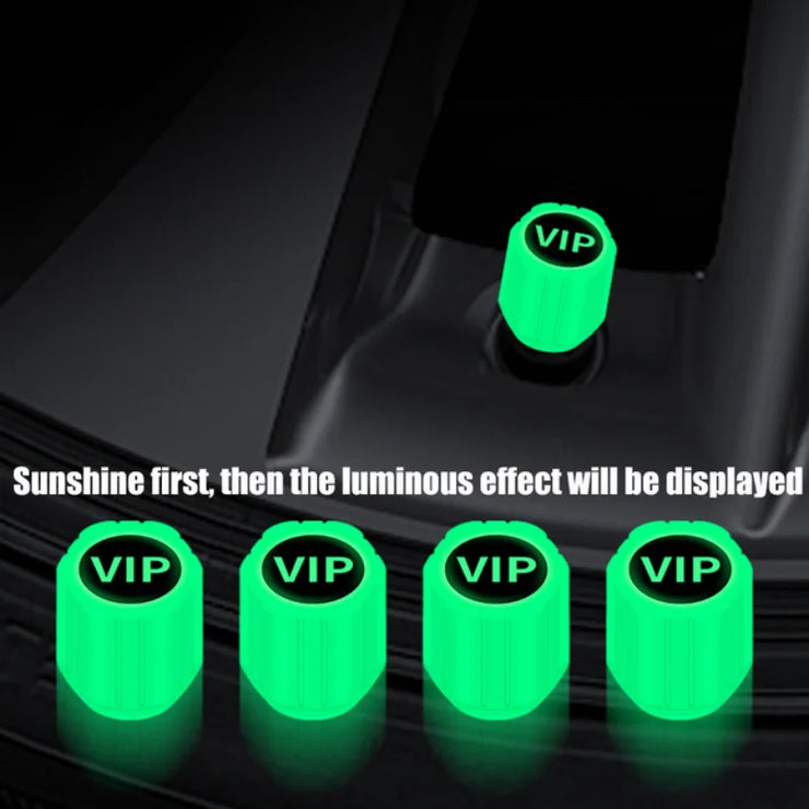 Luminous Tire Valve Caps - Glowing Wheel Accessories