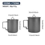 Foldable & Heat-Resistant Pure Titanium Camping Mug