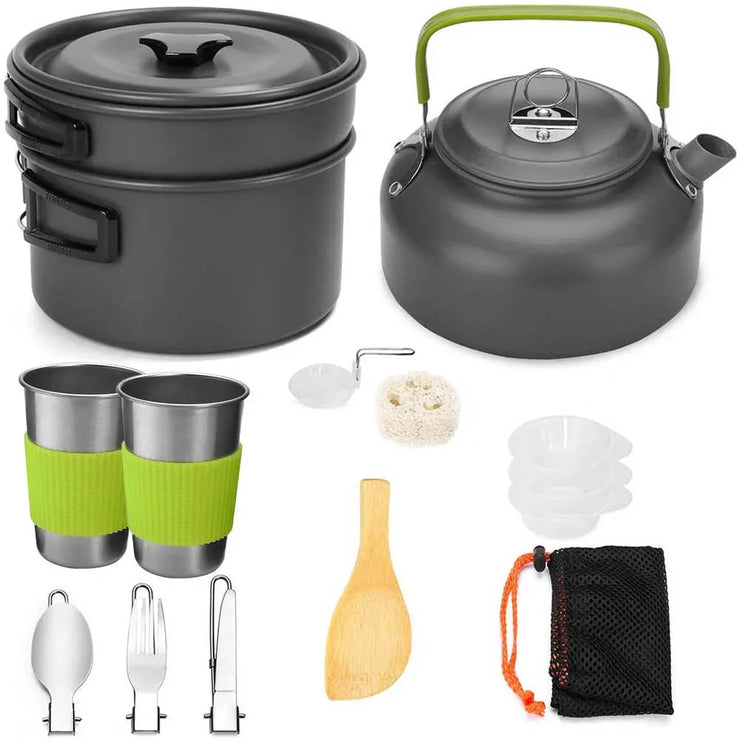 Portable Aluminum Camping Cookware Set