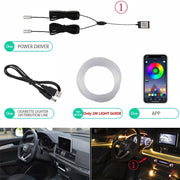 ✨App Controlled EL Wire Lights – Neon Car Interior Strip✨