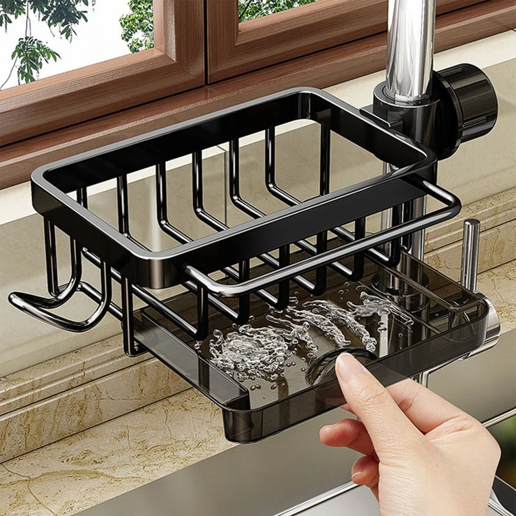 Adjustable Kitchen Sink Organizer – Metal Rack & Holder