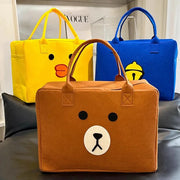 Large Capacity Felt Cartoon Bag for Travel & Shopping