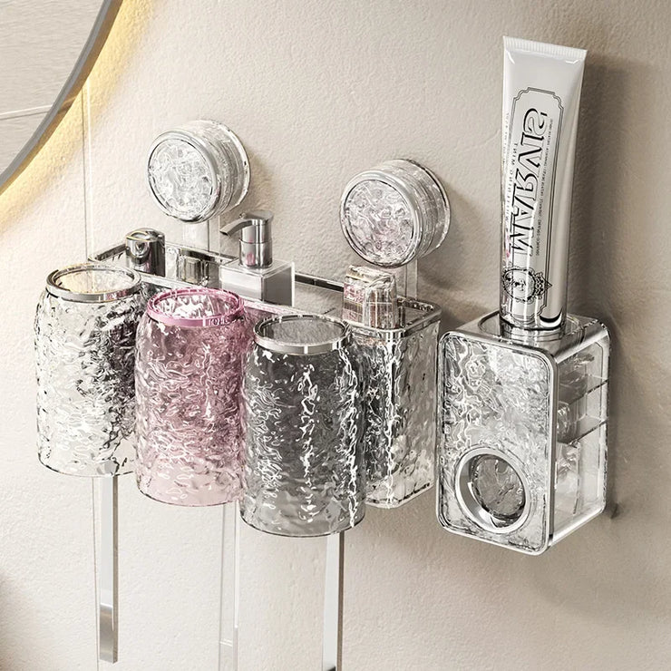 Wall-Mounted Toothbrush Holder - No-Drill Suction Cup