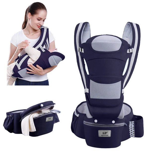 Ergonomic Baby Carrier Backpack with Hipseat for Travel