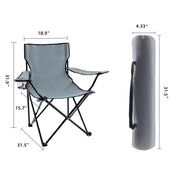 Portable Folding Grey Camping Chair