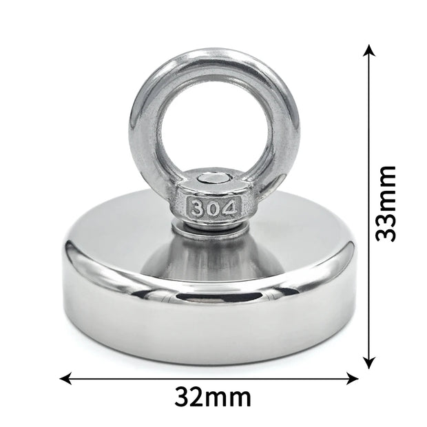 Super Strong N52 Fishing Magnet with Eyebolt