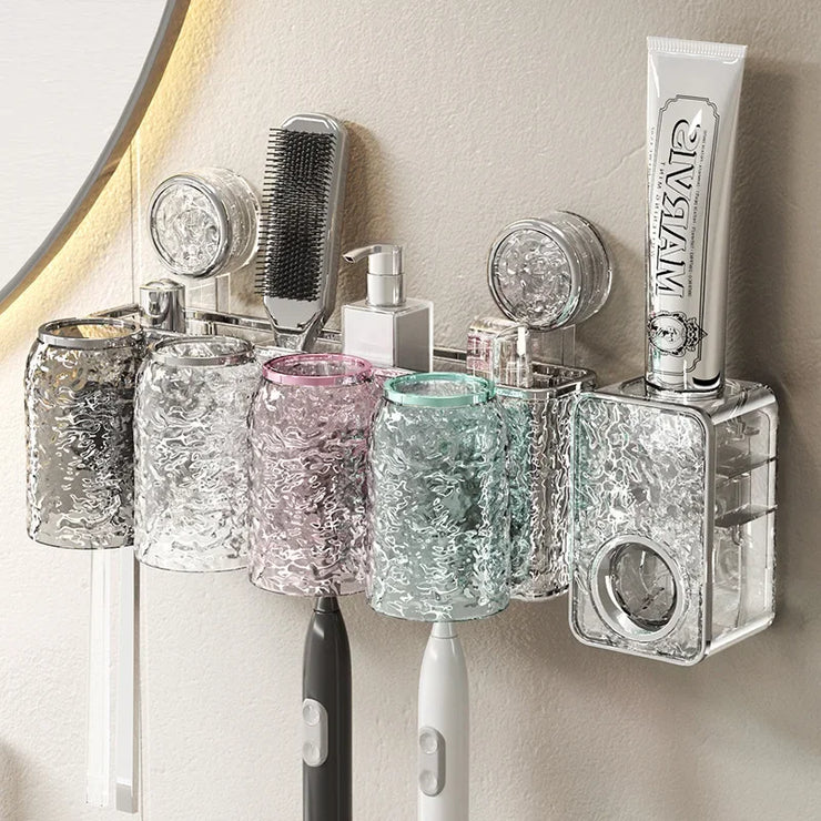 Wall-Mounted Toothbrush Holder - No-Drill Suction Cup