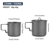 Foldable & Heat-Resistant Pure Titanium Camping Mug