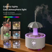 Umbrella Raindrop Humidifier – Colorful Light & Aroma Diffuser