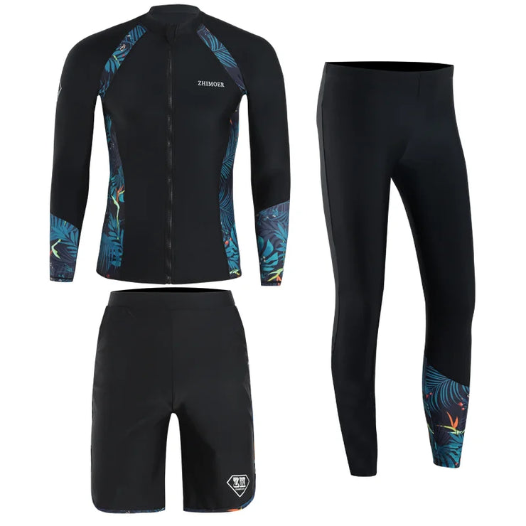 Long Sleeve Rash Guard & Long Pant Swimsuit Couples