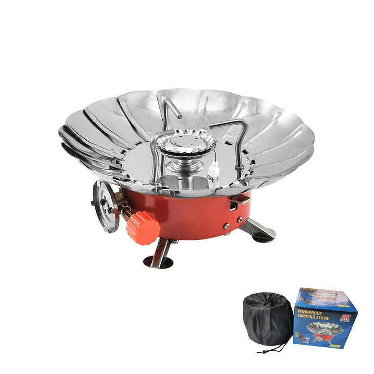 Portable Windproof Folding Gas Stove for Camping & Hiking