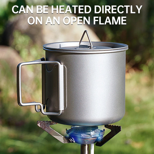 Foldable & Heat-Resistant Pure Titanium Camping Mug