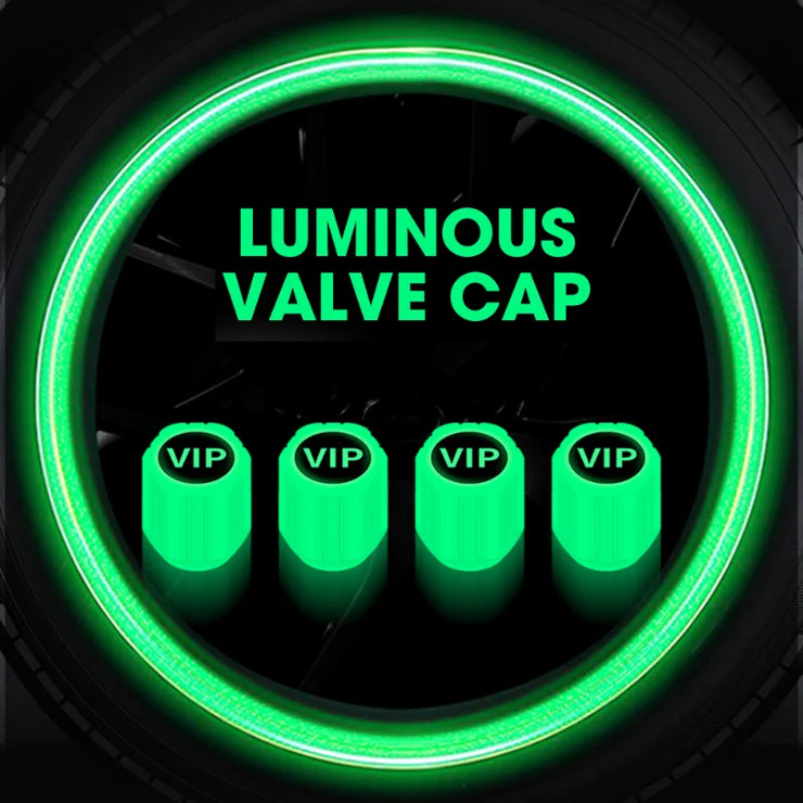 Luminous Tire Valve Caps - Glowing Wheel Accessories