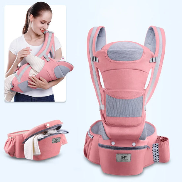 Ergonomic Baby Carrier Backpack with Hipseat for Travel