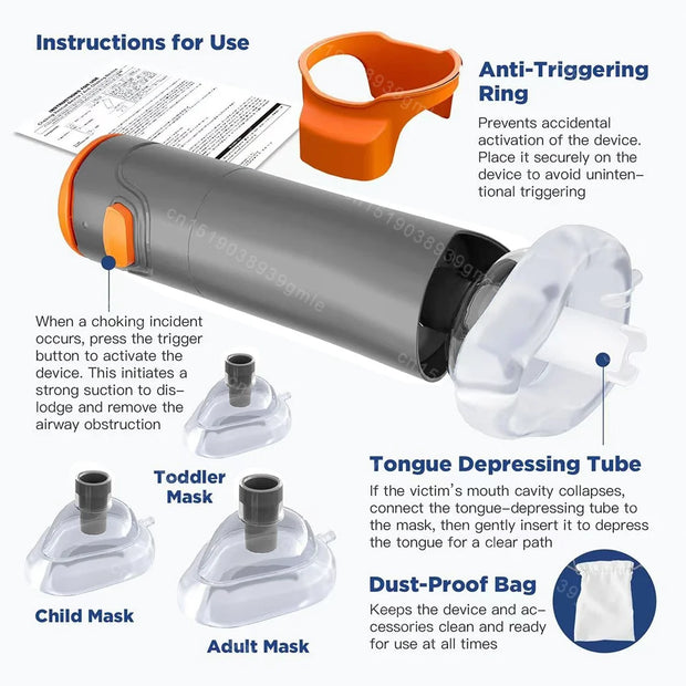 Portable CPR Choking Rescue Device