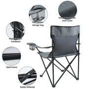 Portable Folding Grey Camping Chair