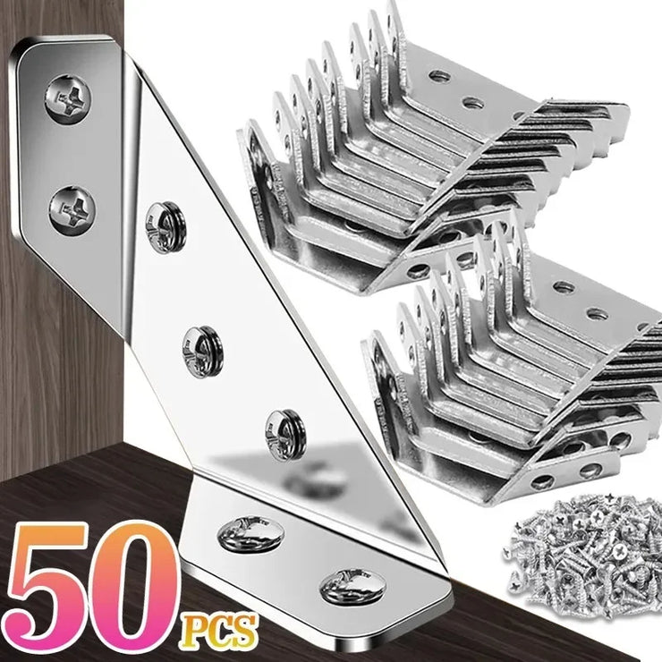 Stainless Steel Corner Brackets with Screws