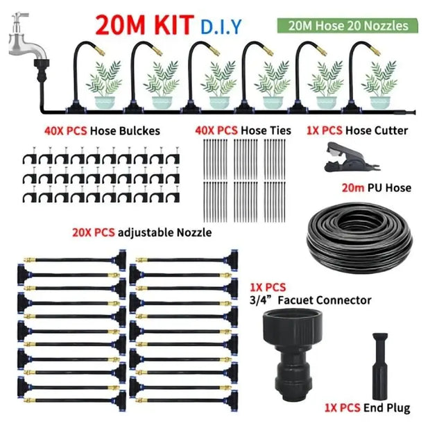 Flexible Spray Kit for Garden & Greenhouse Irrigation