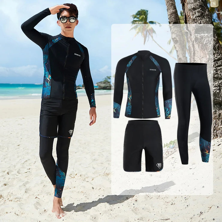 Long Sleeve Rash Guard & Long Pant Swimsuit Couples