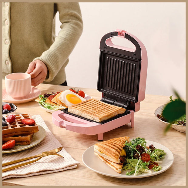 Portable Non-Stick Electric Sandwich & Waffle Maker