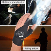 Waterproof LED Fingerless Fishing Gloves