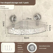 Ripple Suction Cup Wall-Mounted Bathroom Storage Rack