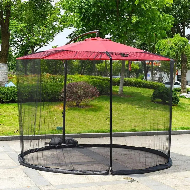 Outdoor Patio Umbrella Mosquito Net with Adjustable Rope