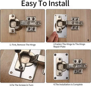 Stainless Steel Cabinet Door Hinge Repair Plate Kit