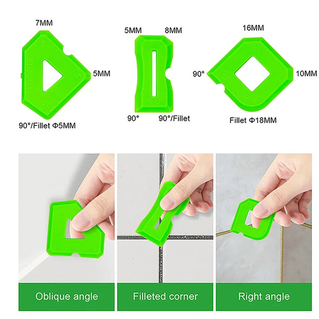 Silicone Caulk Remover & Finisher Tool Set