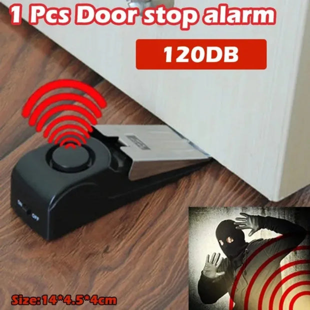 Mini Wireless Door Stop Alarm for Home Security