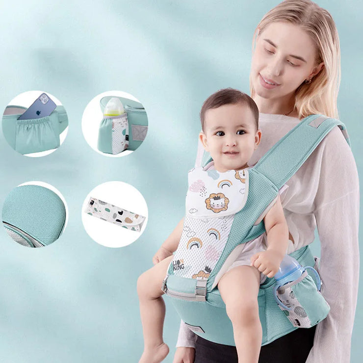 Ergonomic Baby Carrier Backpack with Hipseat for Travel