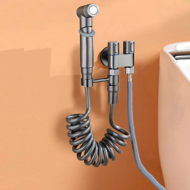 Handheld Bidet Sprayer Set with Double Outlet Valve