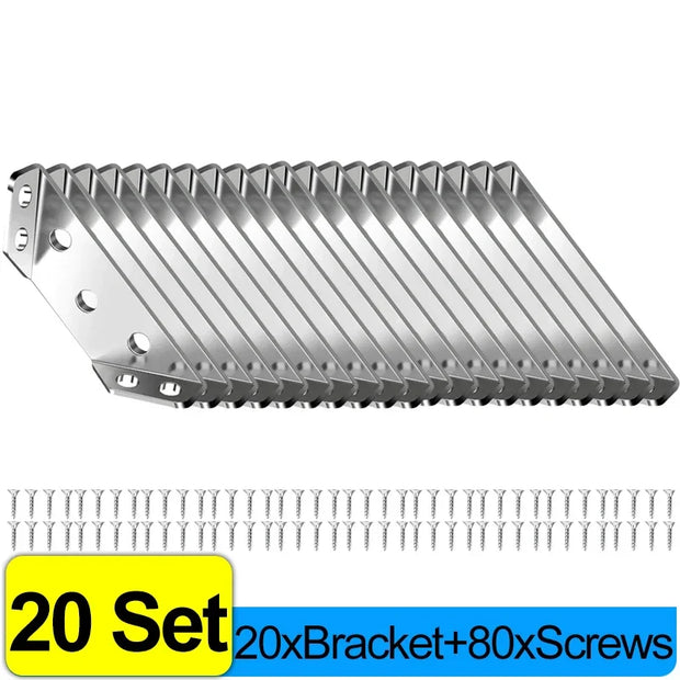 Stainless Steel Corner Brackets with Screws