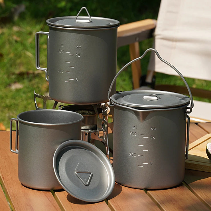 Foldable & Heat-Resistant Pure Titanium Camping Mug