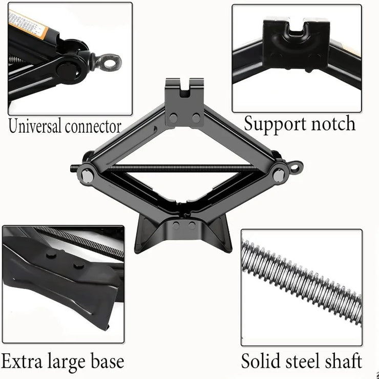 Portable Scissor Car Jack – Labor-Saving Tool