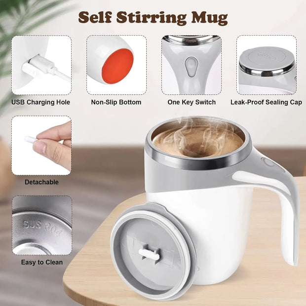 Electric Automatic Magnetic Coffee Stirring Mug