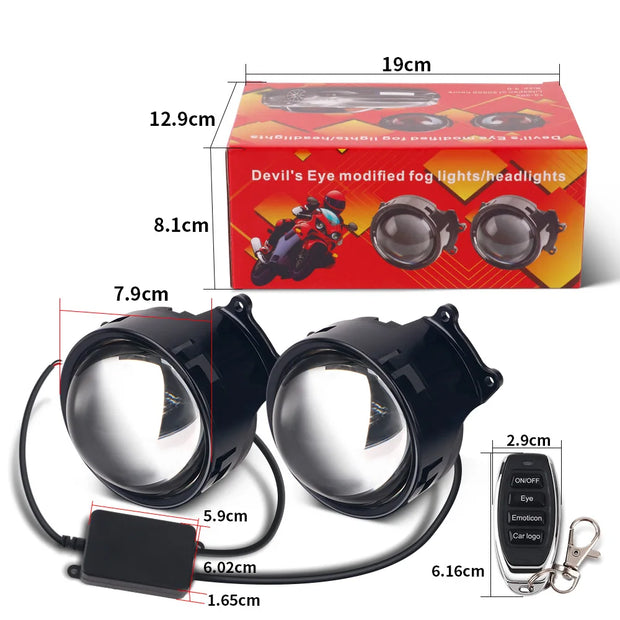 Dynamic LED Devil Eye Headlights – Car Modification Accessory